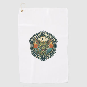 Goblin Gremlin Cat Cute Kitty Design - Goblin Grem Golf Towel