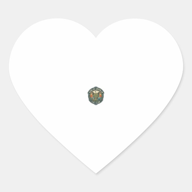 Goblin Gremlin Cat Cute Kitty Design - Goblin Grem Heart Sticker (Front)