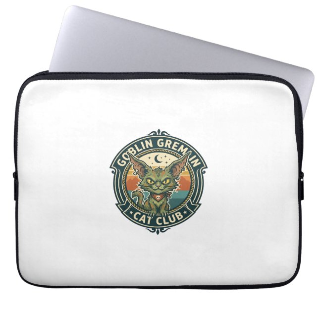 Goblin Gremlin Cat Cute Kitty Design - Goblin Grem Laptop Sleeve (Front)