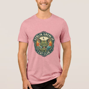 Goblin Gremlin Cat Cute Kitty Design - Goblin Grem Tri-Blend Shirt