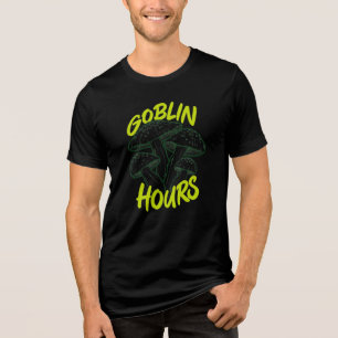Goblin Hours Mushroom Cottagecore Dark Academia Tri-Blend Shirt