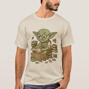 Goblin Librarian Forest Book T-Shirt