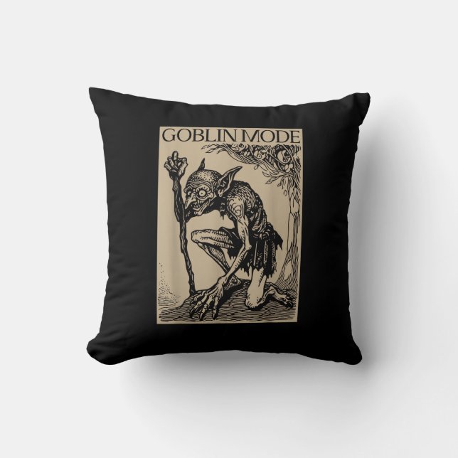 Goblin Mode Goblincore Fairycore Mediaeval Grunge  Cushion (Front)