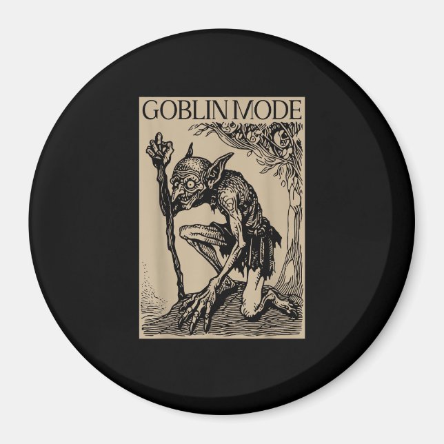 Goblin Mode Goblincore Fairycore Mediaeval Grunge  Magnet (Front)