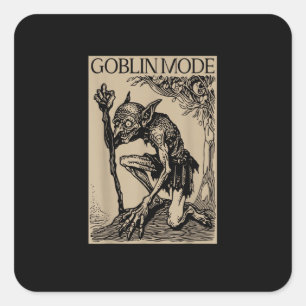 Goblin Mode Goblincore Fairycore Mediaeval Grunge  Square Sticker