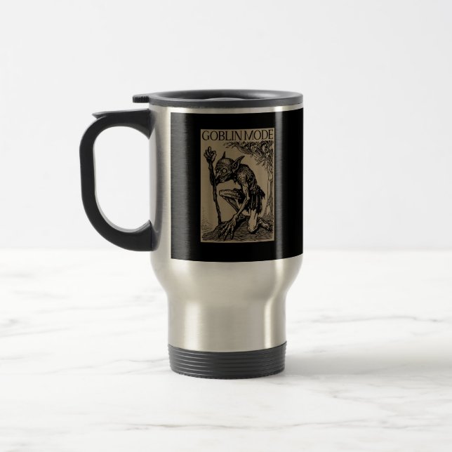 Goblin Mode Goblincore Fairycore Mediaeval Grunge  Travel Mug (Left)