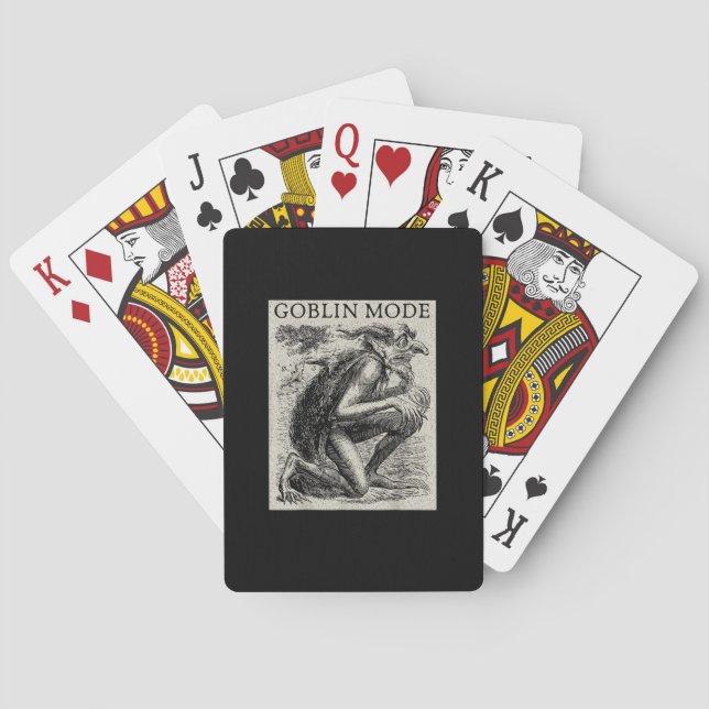 Goblin Mode Goblincore Fairycore Medieval Grunge Playing Cards (Back)