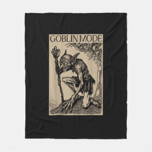 Goblin Mode Goblincore Vintage Aesthetic Funny  Fleece Blanket