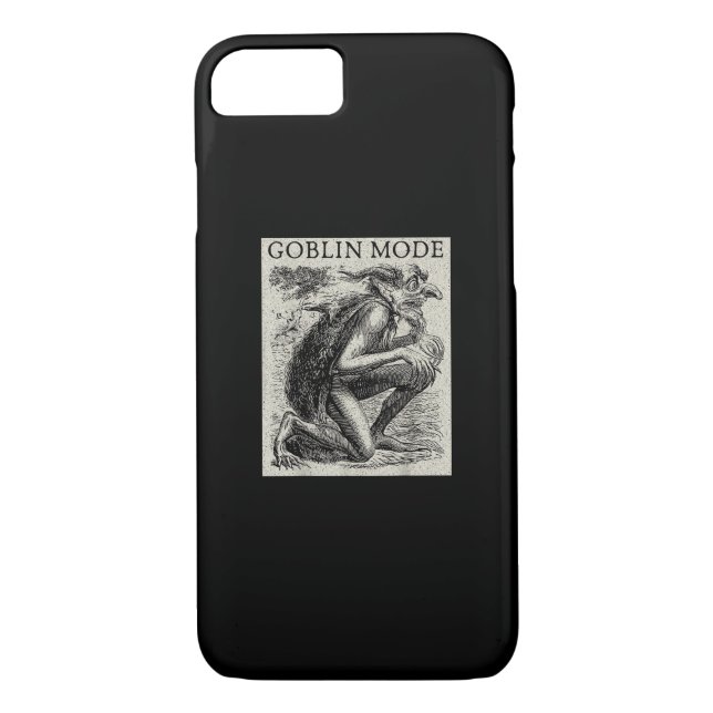 Goblin Mode Goblincore Vintage Aesthetic Funny Off Case-Mate iPhone Case (Back)