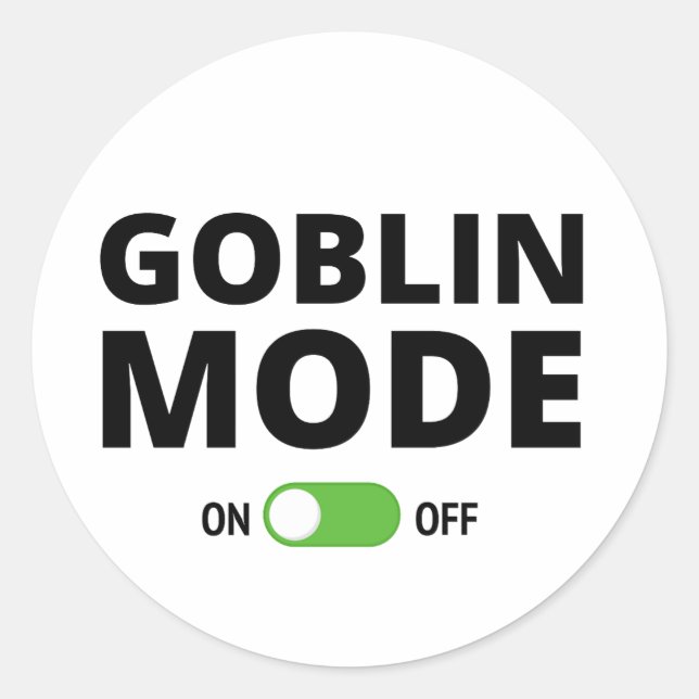 Goblin Mode On Classic Round Sticker (Front)