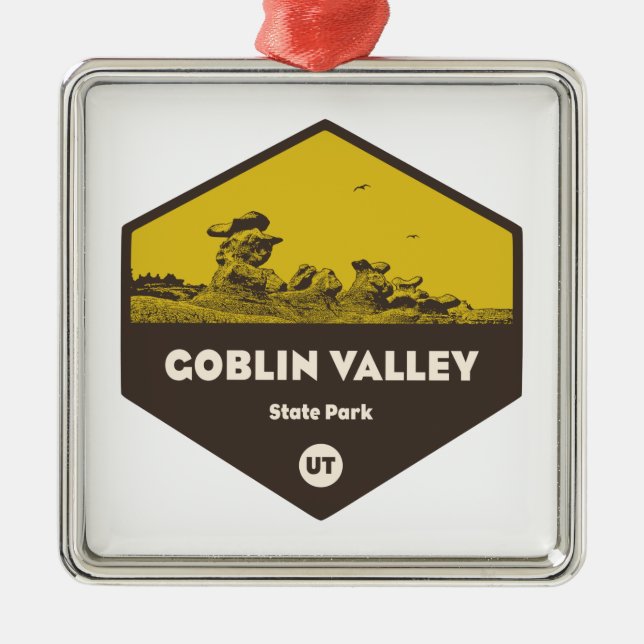 Goblin Valley State Park Metal Tree Decoration (Front)
