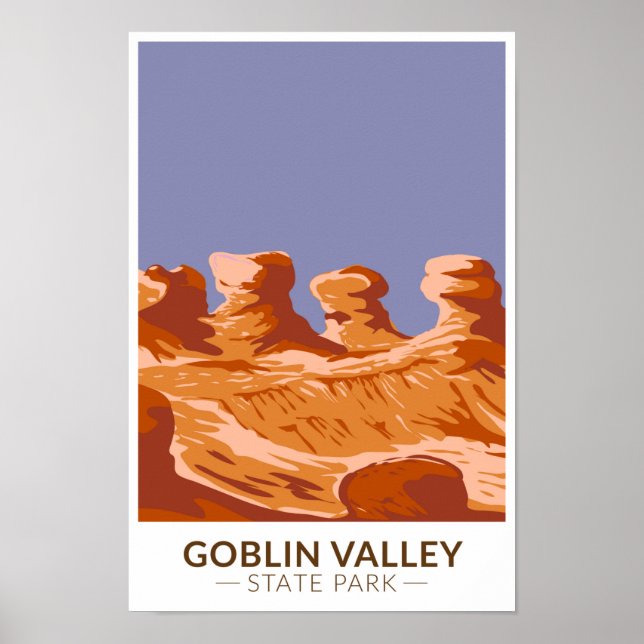 Goblin Valley State Park Utah Vintage Poster (Front)