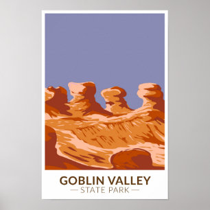 Goblin Valley State Park Utah Vintage Poster