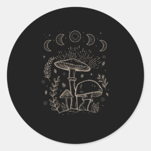 Goblincore Aesthetic Academia Cottagecore Mushroom Classic Round Sticker