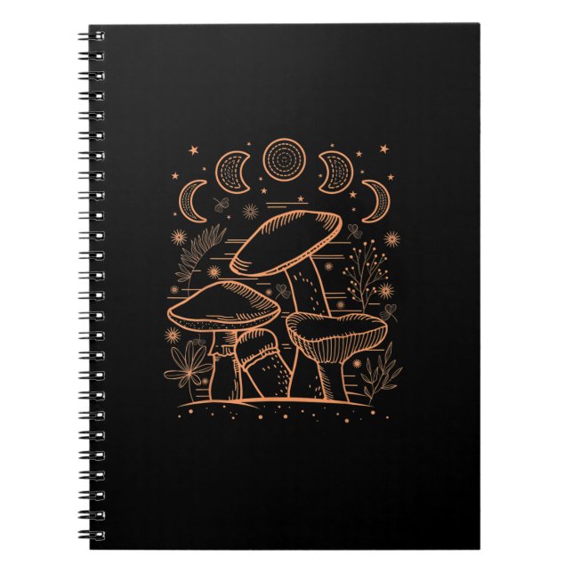 Goblincore Aesthetic Mushroom Fungi Academia Notebook (Front)