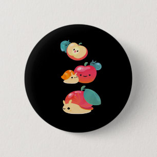 Goblincore Apple Snail 6 Cm Round Badge