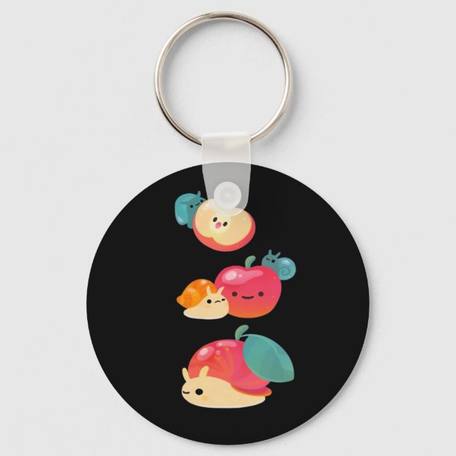 Goblincore Apple Snail Key Ring (Front)