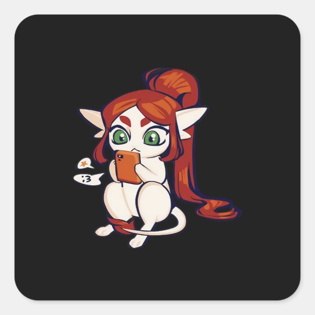 Goblincore Ariral Classic Square Sticker (Front)