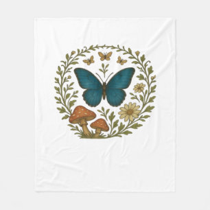 Goblincore Butterfly Fairycore Botanical Apparel C Fleece Blanket
