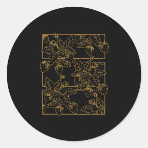 Goblincore Cottagecore Academia Aesthetic Strawber Classic Round Sticker