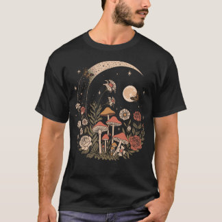 Goblincore Dark Cottage Core Moon Mushrooms Aesthe T-Shirt