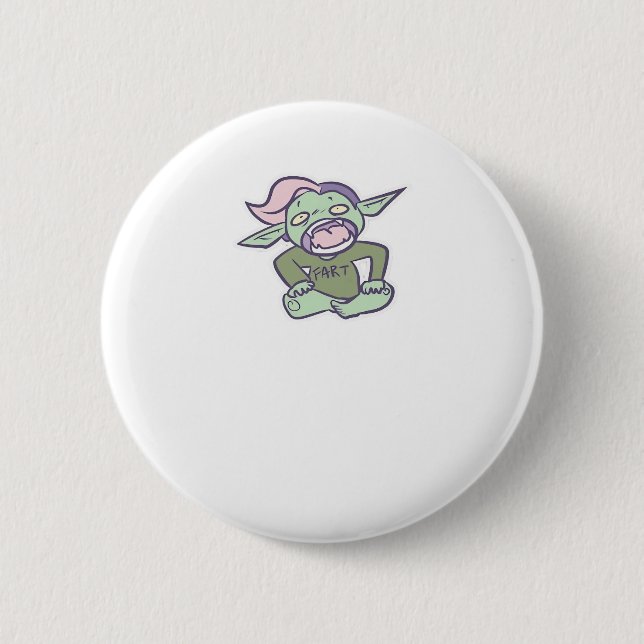 Goblincore Fart Goblin Classic 6 Cm Round Badge (Front)