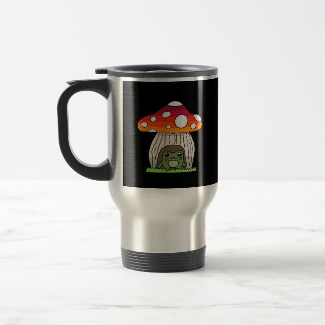 Goblincore Frog Classic Travel Mug (Left)