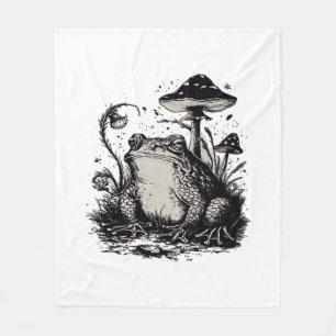 Goblincore Frog Minimal Classic Design Fleece Blanket