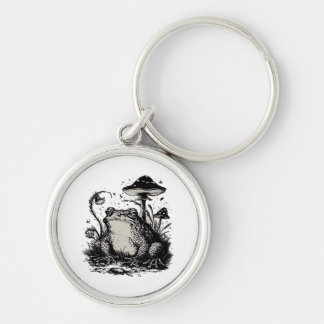 Goblincore Frog Minimal Classic Design Key Ring
