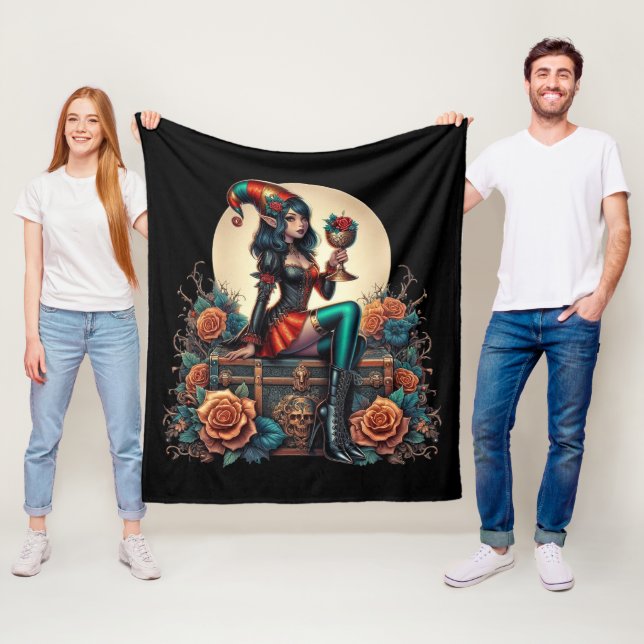 Goblincore Gothic Fairy Fantasy Hallowmas         Fleece Blanket (In Situ)
