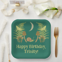 Goblincore Snail and Mushrooms Personalised