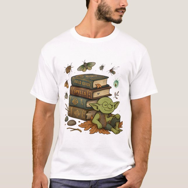 Goblincore Spellbook Bug Lover T-Shirt (Front)