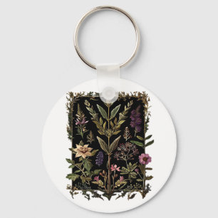 Goblincore Victorian Witch Herbs Classic Key Ring