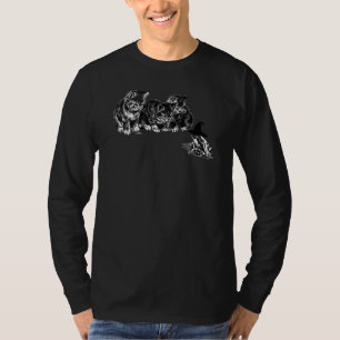 Goblincore Vintage Aesthetic Black Kittens And Wit T-Shirt