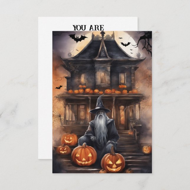 Goblin's Gala: Bespoke Halloween Party Invite (Front/Back)