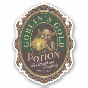 Goblin's Gold Potion Label Sticker