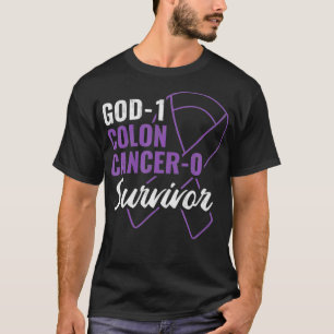 God 1 Colon Cancer 0 Colon Cancer Awareness Cancer T-Shirt