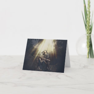 God Abides In Faith And Love Thank You Card