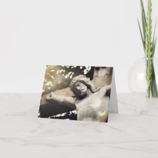 God Abides In Faith And Love Thank You Card (Front)