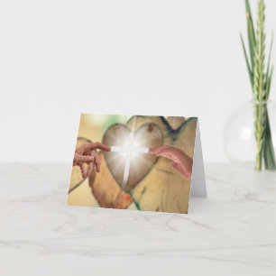 God Abides In Faith And Love Thank You Card