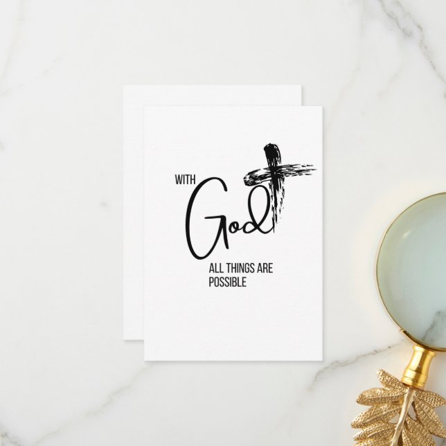 God All Things Are Possible  Thank You Card (Front/Back In Situ)