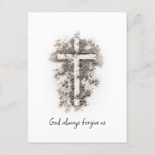 God always forgive us postcard