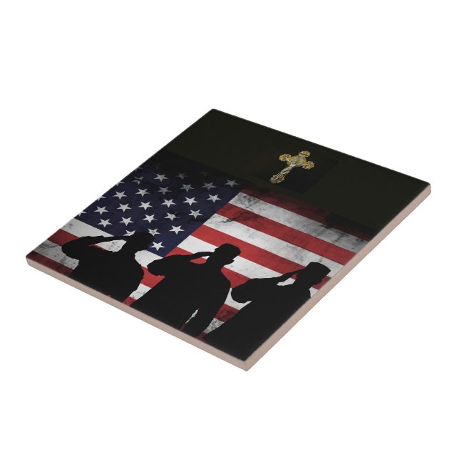 GOD AND COUNTRY CERAMIC TILE (Side)