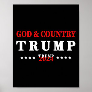 God And Country Trump 2024 God Trump  Poster