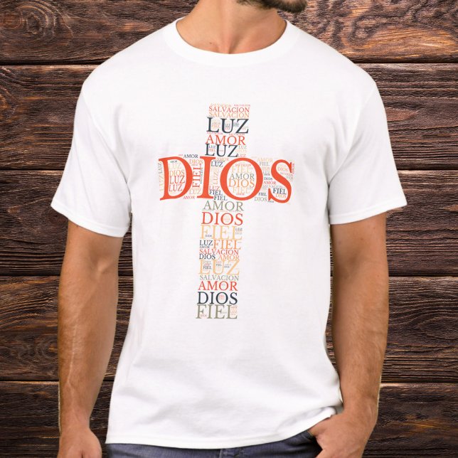 God And Faith Cross Men's Christian Spanish T-Shirt (Creator Uploaded)