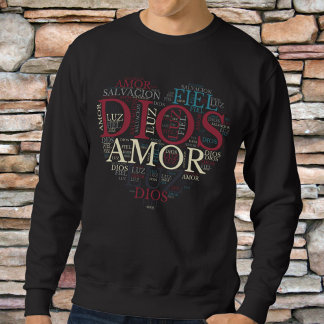 God And Faith Heart Men's Christian Spanish Sweatshirt