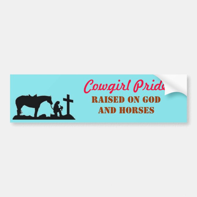 God And Horses Bumper Sticker (Front)