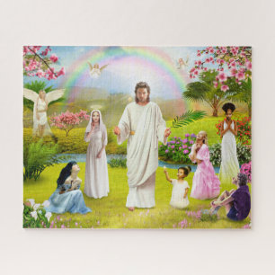 God Angel apparition of Jesus Christ Bible Angel Jigsaw Puzzle