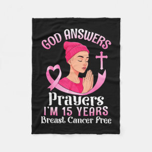 God answers prayers 15 years breast cancer fleece blanket