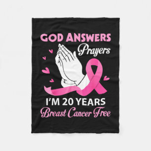 God answers prayers 20 years breast cancer fleece blanket
